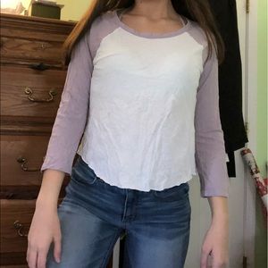light purple and white baseball tee!